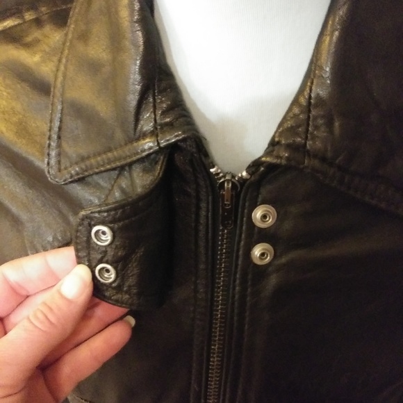 Vintage Skin Flair 100% leather motorcycle jacket - Picture 2 of 8